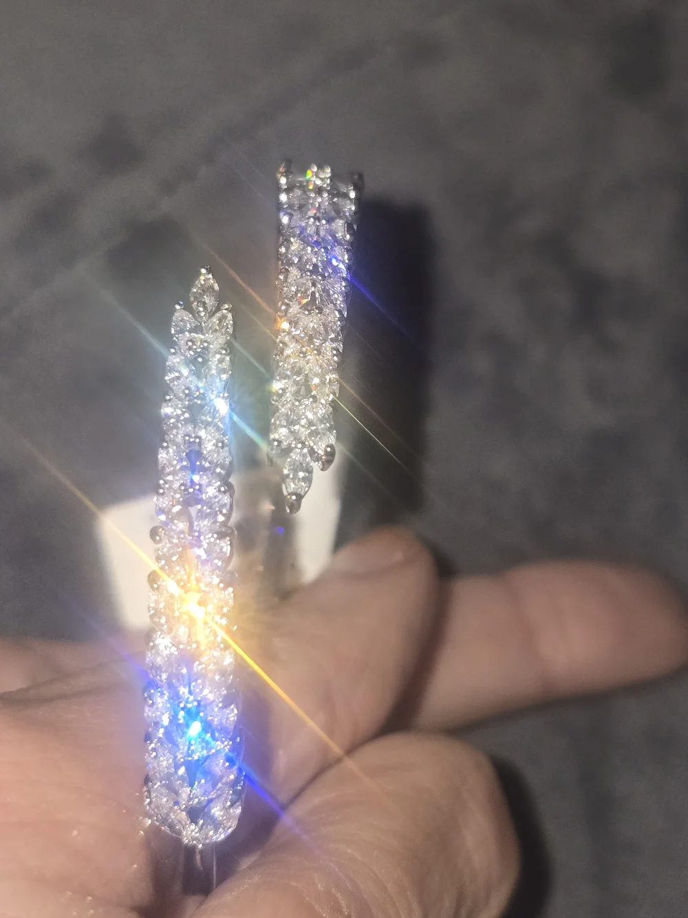 22kwgp Dubai Silver Clear Crystal Wrap Bracelet